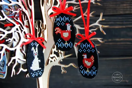 Фото Набір для вишивання хрестиком Фрузелок Яйця 4009