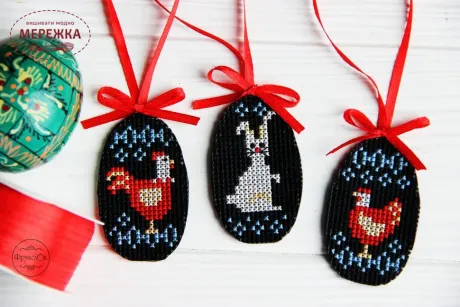 Фото Набір для вишивання хрестиком Фрузелок Яйця 4009