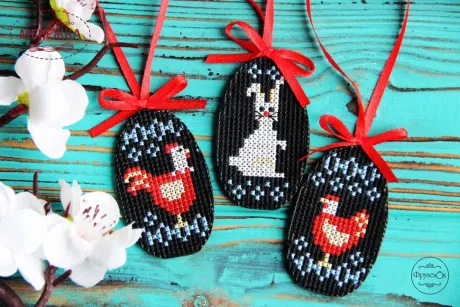 Фото Набір для вишивання хрестиком Фрузелок Яйця 4009