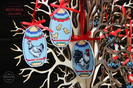 Фото Набір для вишивання хрестиком Фрузелок Яйця 4008