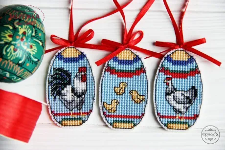 Фото Набір для вишивання хрестиком Фрузелок Яйця 4008