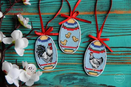 Фото Набір для вишивання хрестиком Фрузелок Яйця 4008