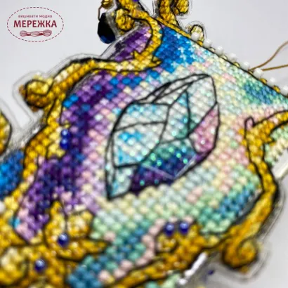 Фото Набір для вишивання хрестиком Сузір'я Єдинорога Магічний ліхтарик (прозора з гнучкого пластика з підвісом) 1063