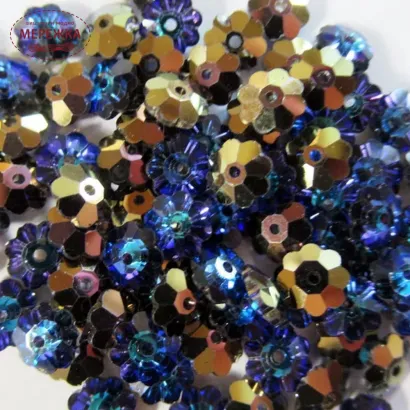 Фото SJ Designs Swarovski Marguerite 6 mm - package of 12 Sapphire Foiled