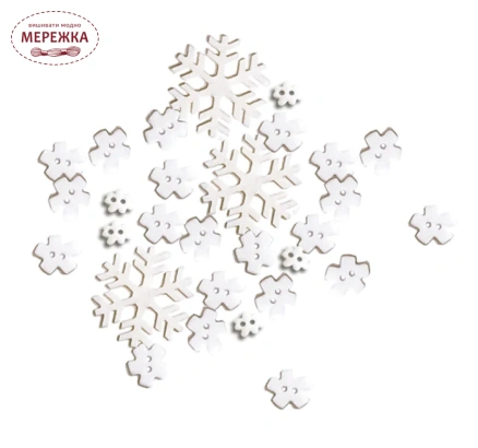 Фото Just Another Button гудзики Snowflakes 10683