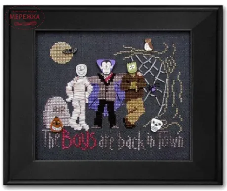 Cхема для вишивання Just Another Button The Boys are Back in Town 8874 фото