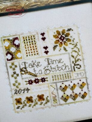 Фото Jeannete Douglas Designs схема Take time to Stitch