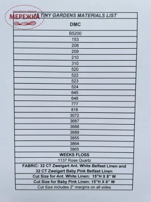 Фото Схема для вишивання JustNan 15 Tiny Gardens