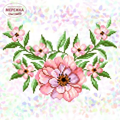 Водорозчинний флізелін Чайна троянда