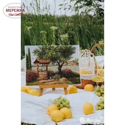 Фото Набір для вишивання хрестиком Merejka Під лимонним деревом К-304
