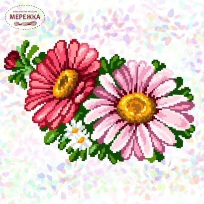 Фото Схема вишивки на водорозчинному флізеліні Confetti К-366