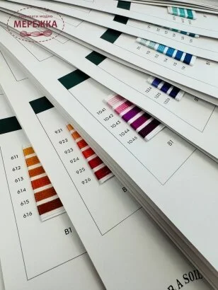 Фото Au Ver à Soie карта кольорів шовку Soie D'alger та Soie de Paris