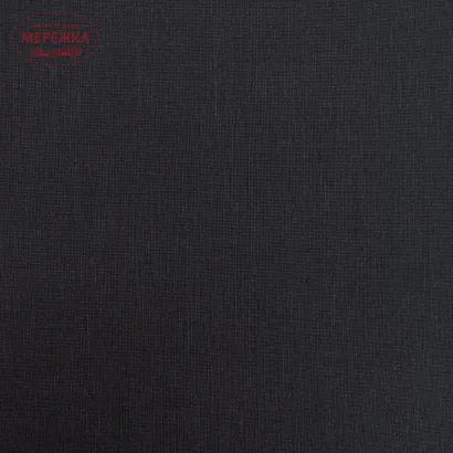 Фото Домоткане полотно для вишиванок Коломбіна, льон/бавовна, колір чорний