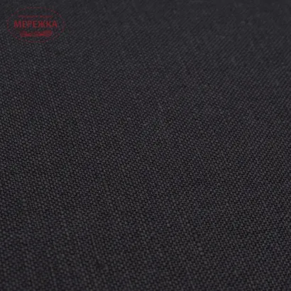 Фото Домоткане полотно для вишиванок Коломбіна, льон/бавовна, колір чорний