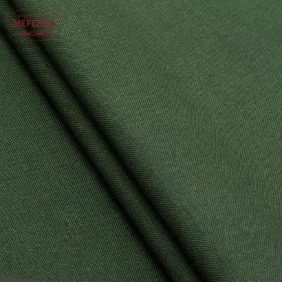 Фото Домоткане полотно Коломбіна льон/бавовна, колір вічнозелений плющ 