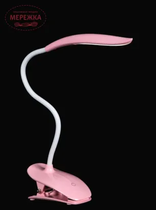 Фото лампа на прищіпці рожева 18001
