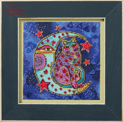 Фото Набір для вишивання у змішаній техніці Mill Hill Moonside Cat LB14-2511