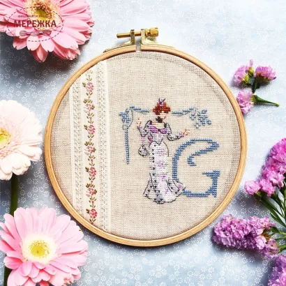 Фото Les Brodeuses Parisiennes Схема Le grand alphabet "Belle Epoque" ABCBE/GRI
