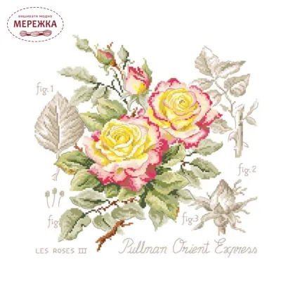 Фото Les Brodeuses Parisiennes Схема Pullman Orient Express+тканина, пришивний шарм