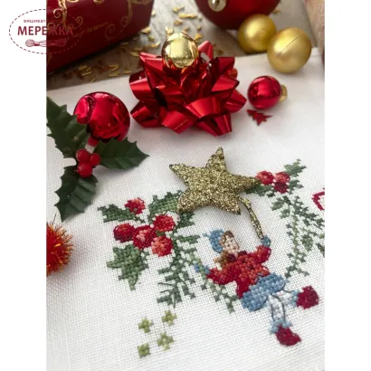 Фото Les Brodeuses Parisiennes Рушник 50х75см Lin : Torchon Collection «Jour de Noel» TCJNL/TEN