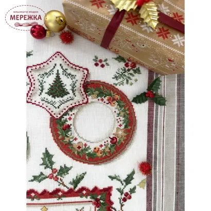 Фото Les Brodeuses Parisiennes Рушник 50х75см Lin : Torchon Collection «Jour de Noel» TCJNL/TEN