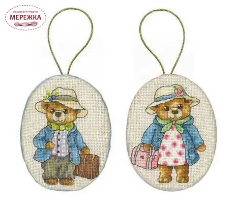 Фото Набір для вишивання хрестиком ВДВ Ведмедики М-0322