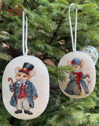 Фото Набір для вишивання хрестиком ВДВ Мишки М-0338