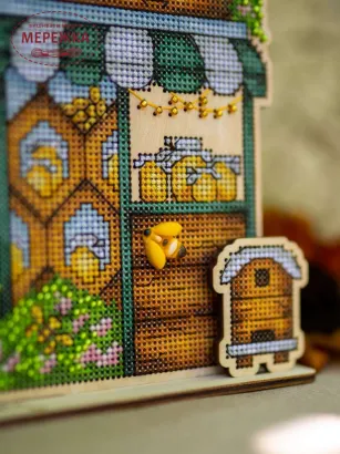 Фото Набір для вишивання хрестиком Затишні хрестики Медова крамничка К001