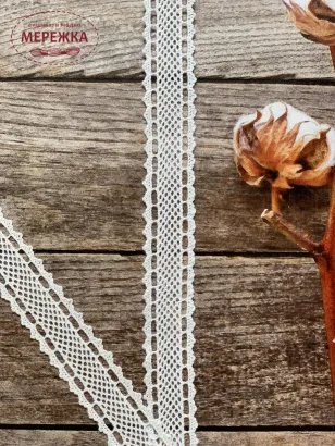 Фото мереживо біле 2 см.
