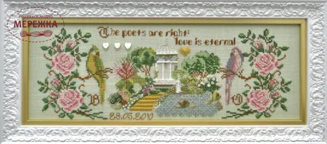 Фото Вікторія Попович Схема Love is Eternal (Любов вічна)+пак бісеру та пак ниток (original) VP-046
