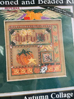 Набір для вишивання в змішаній техніці Mill Hill Осінній колаж обкладинка