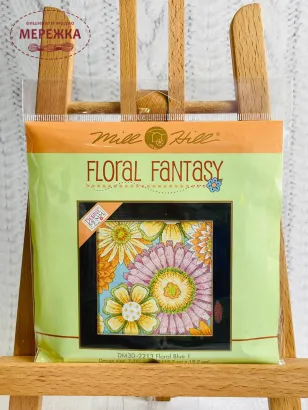Набір для вишивання хрестиком Mill Hill Блакитні квіти 1 DM30-2213 фото