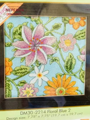 Фото Набір для вишивання хрестиком Mill Hill Блакитні квіти 2 DM30-2214