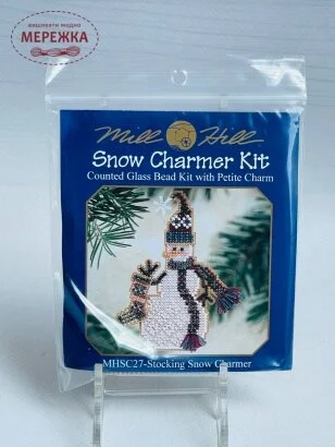 Фото Mill Hill Сніговик з панчохою MHSC27