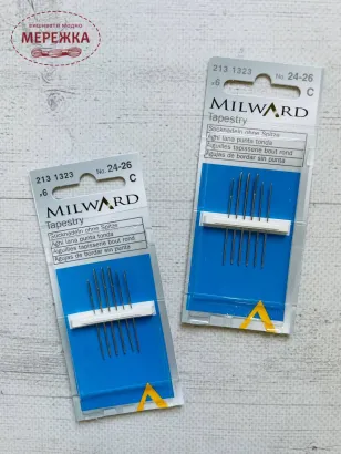 Фото голки Milward № 24-26 гобеленові, тупий кінець 2131323