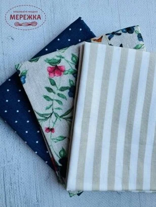 Фото Тканина декоративна, набір 3 кольори