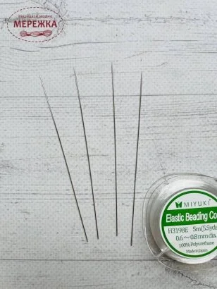 Фото Голка MIYUKI бісерна 9 см, 4 штуки BN2