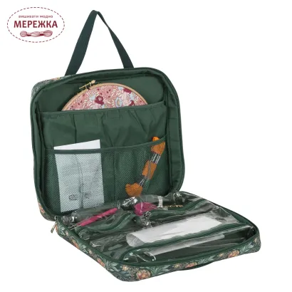 Фото Hobby Gift Сумка для проєктів Embroidery hoop storage bag: Morris Green MR4670.686.D
