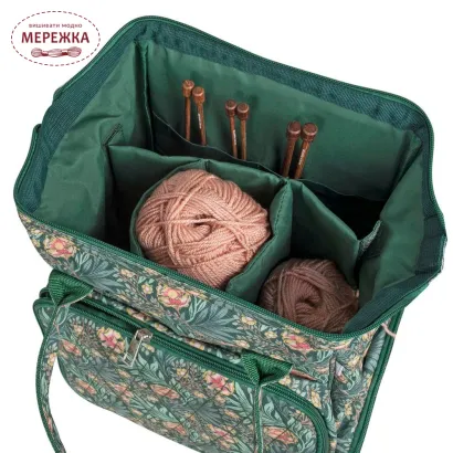 Фото Hobby Gift Сумка для проєктів  Knit and Yarn Backpack: Morris Green MR4692.686.D