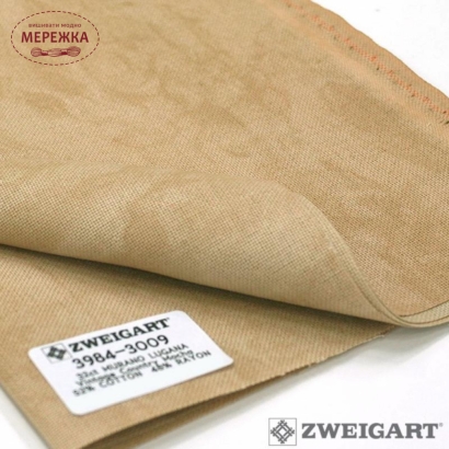 Фото Рівномірне полотно Zweigart Murano, 32 ct 3984/3009 Vintage Country Mocha