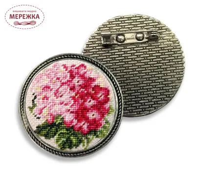 Фото набір для створення брошки у техніці мікровишивка МВ1201