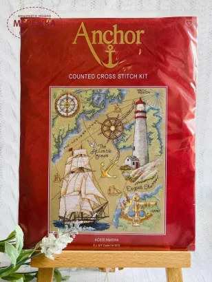 Фото набір для вишивання хрестиком Анкор Морський семплер