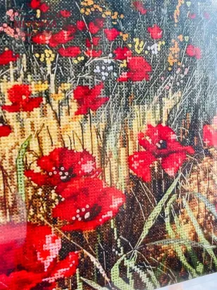 Фото набір для вишивання хрестиком Анкор Поле маків АРС935