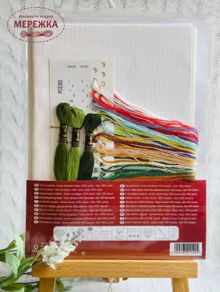 Фото набір для вишивання хрестиком Анкор Котедж у цвіті