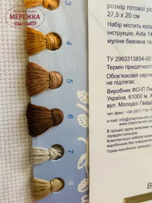 Фото набір для вишивання Сім'я сов