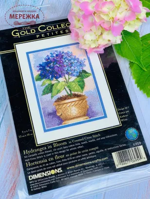 Фото набір для вишивання Гортензія у цвіті 06959