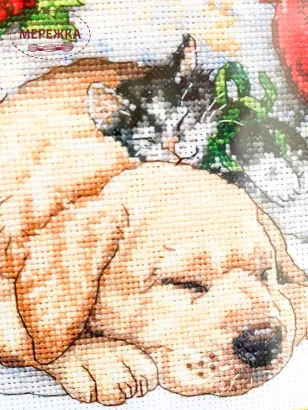 Фото набір для вишивання хрестиком Різдвяний ранок 08826