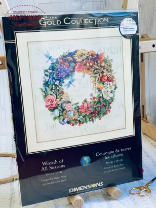 Фото набір для вишивання Вінок з порами року 35040