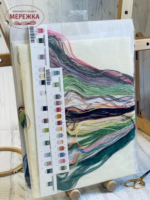 Фото набір для вишивання хрестиком Садові двері 35124