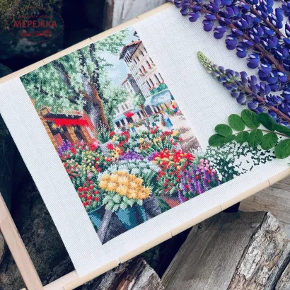 Фото набір для вишивання Базар в Парижі 35256